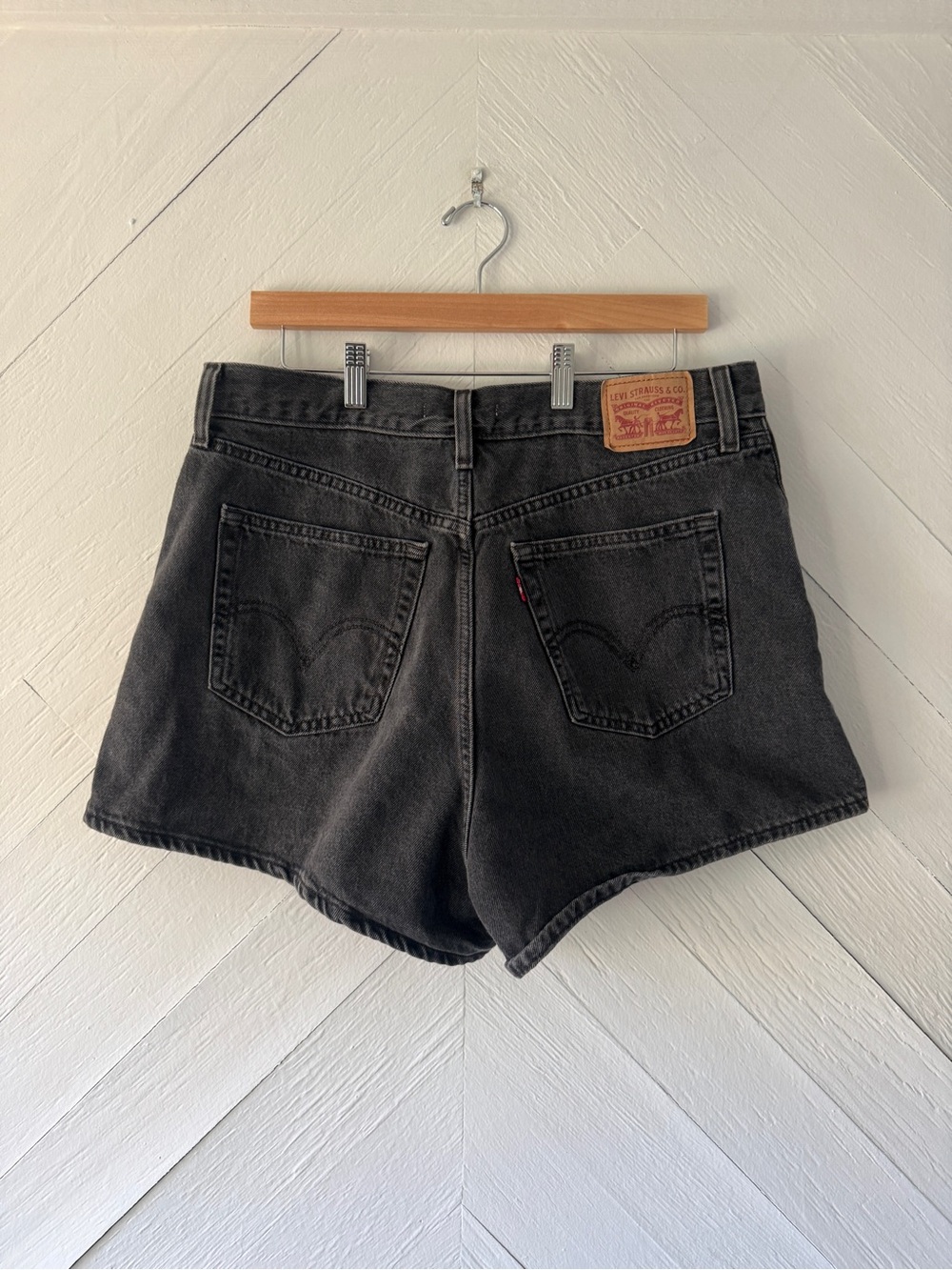 Levi's Black Vintage Wash High-Rise Jean Shorts